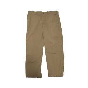 Spoke Men's Khaki Cotton Chino Cropped Pants Build B 33 34x23.5 Capsule Office